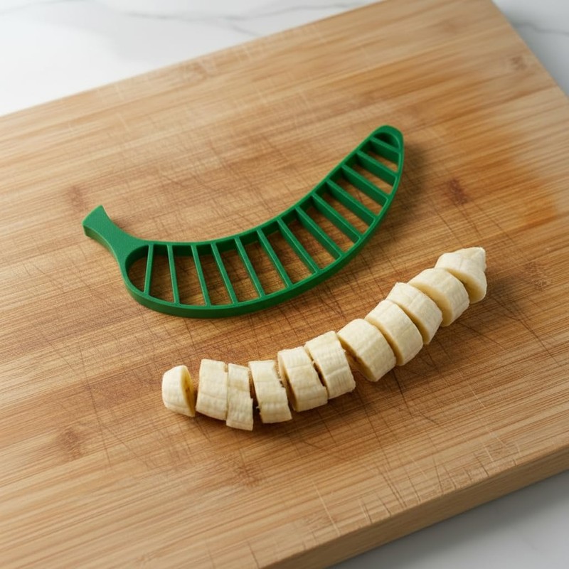 Banana Slicer Kitchen Gadget - Quick and Even Banana Cutter