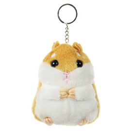 Kögler 11226 - Cute Plush Toy, Chubby Hamster as a Key Ring, Approx. 10 cm Tall, Ideal for Keyrings, Satchels or as a Lucky Charm