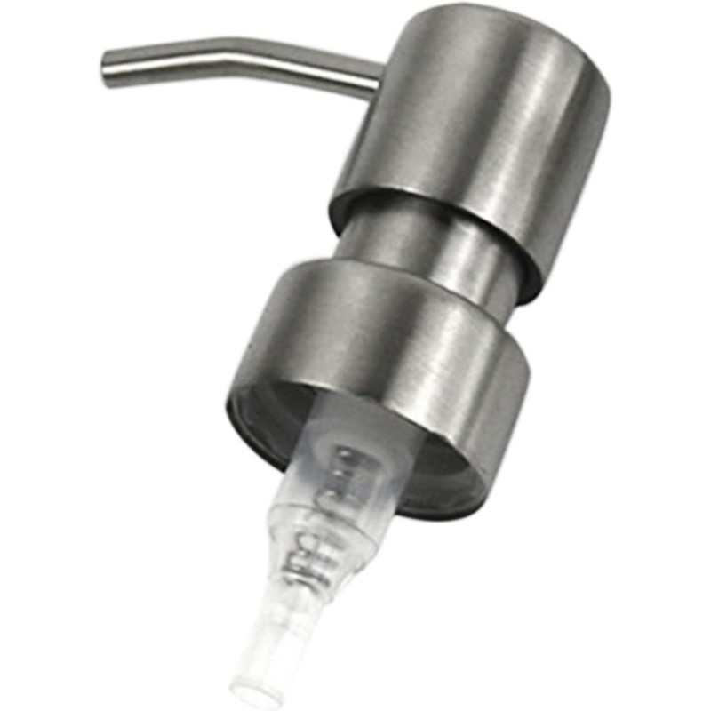 Silver Stainless Steel Minimalist Style Liquid Soap Dispenser for Bathroom