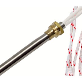 DOJA Industrial Spark Plug for Pellet Stove Pellets Hot Rod Spark Plug 12.5 mm Diameter Thread 3/8 Inch Length: 160 mm 300 W Wood Pellets Oven Ignition Rod Heating Resistance 220 V Pellet Heating