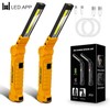 2Pack LED Work Light, USB Rechargeable COB Light with Magnetic