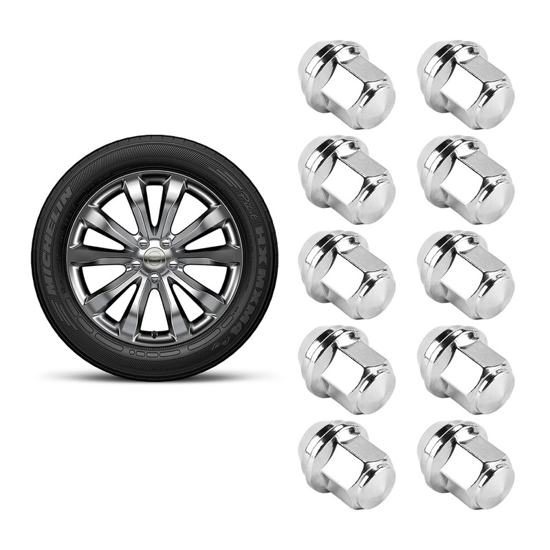 Enwye 10PCS Wheel Nut M14x1.5 Hex 21mm Side 37mm Length