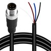 M12 4 Pins Male Connector Cable, Waterproof IP67 Solder Locking