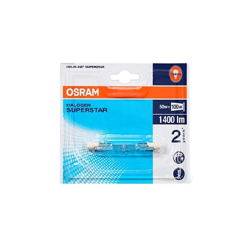 Osram HaloLine Halogen Tube R7S Base Dimmable 80 Watt Warm