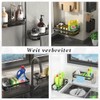 Hanging Sink Organiser, Sink Organiser with Drain Pan, Kitchen Sponge