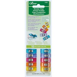 Clover - Clips de 10 piezas, clásicos, los colores pueden variar