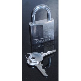 Master Lock Solid Brass Body Nickel Plated Stainless Steel Shackle Padlock, 40 mm Size