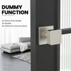 naubea 2 Pack Brushed Nickel Dummy Door Knob Interior, Square