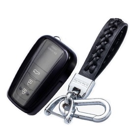 [VERISSY] Smart Key Case Key Holder Set Smart Key Cover Toyota Toyota Prius C-HR RAV4 86 Rank Prado Camry Corolla Set, Black