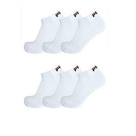 Fila 3 pairs of socks Quarter sneaker socks Trainer unisex 2.5 - 11 UK - different Colors: Colour: White | Size: 3-5 UK