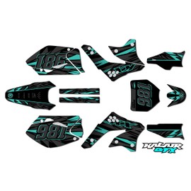 Kalair GFX Graphics Kit for Kawasaki KX450F (2006-2008) Twitch Series Teal 21 Mil-Dirt Pit Bike Motorcycle Stickers,Dirtbike Racing Decal Automotive Motocross Accessories no Plastics