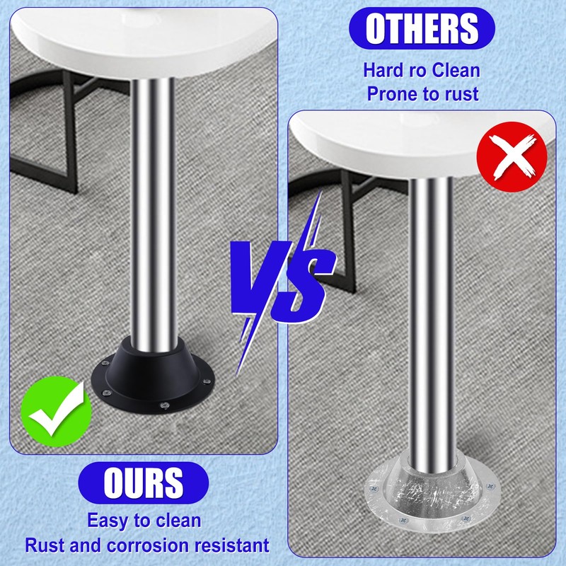 GOLD DEER 2Pack RV Table Base Mount Standard Size Aluminum