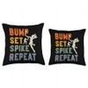 Volleyball Player Team Retro Vintage Bump Set Spike Repeat Throw