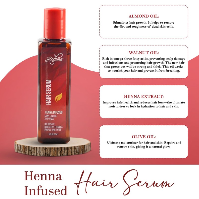 Reshma Beauty Henna Infused Hair Serum | Hair Serum for