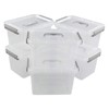 Leendines 5 Quart Storage Box with Lid, 6 Packs Small