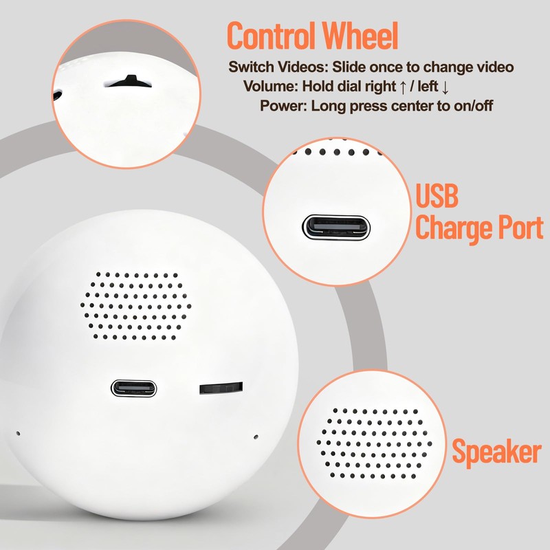 Memory Sphere Ball–Wi-Fi Crystal Video Orb for Photos & Videos