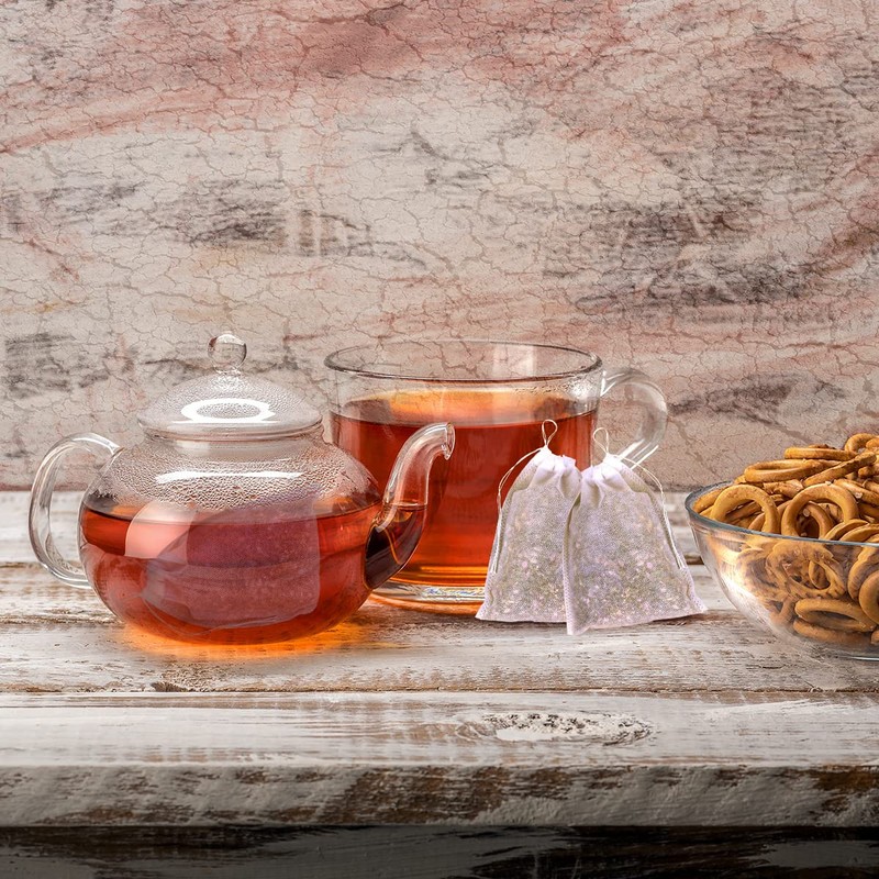 50 PCS Cotton Muslin Drawstring Bags, Jagowa Reusable Tea Bags