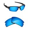 Alphax Ice Blue Mirrored Polarized Replacement Lenses for Oakley Flak