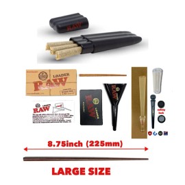 raw king 98 size cone loader+raw three tree conecase+glass tip+tube+woode