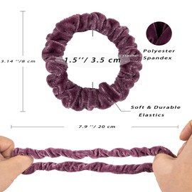 6 Mini Velvet Scrunchies for Women & Girls - Soft Hair Scrunchies, Perfect for Stylish Hair Accessories - Velvet Scrunchies for Women, Hair Scrunchies for Girls (Purple)
