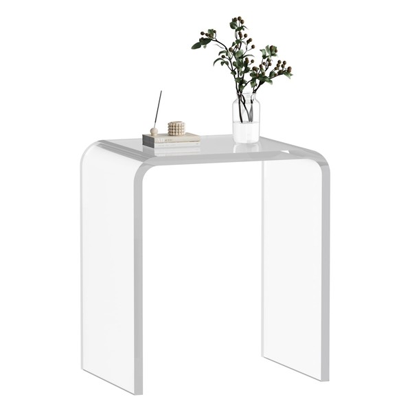 Acrylic Shower Stool - Modern Shower Bench, Non-Slip Shower Seat