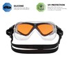 Zoggs Tri Vision Mask swimming goggles, Unisex, Tri-Vision Mask, Black,