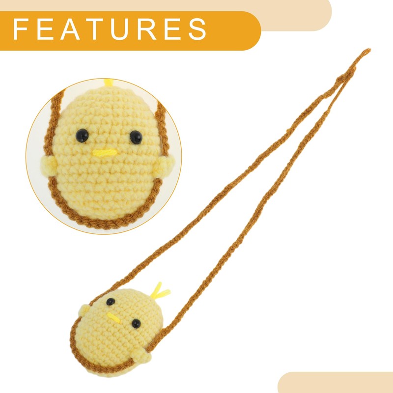 TUCKBOLD 1 Pc Yarn Chicken Swing Car Rear View Mirror