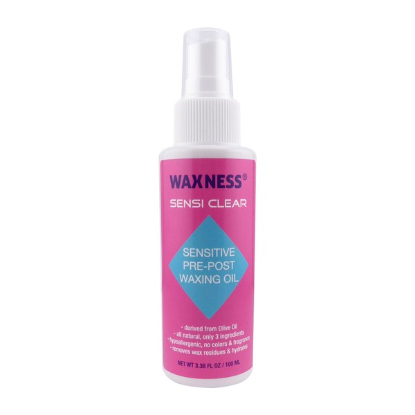 Waxness Sensi-Clear Pre-Post Waxing Oil 3.38 oz 100 ml