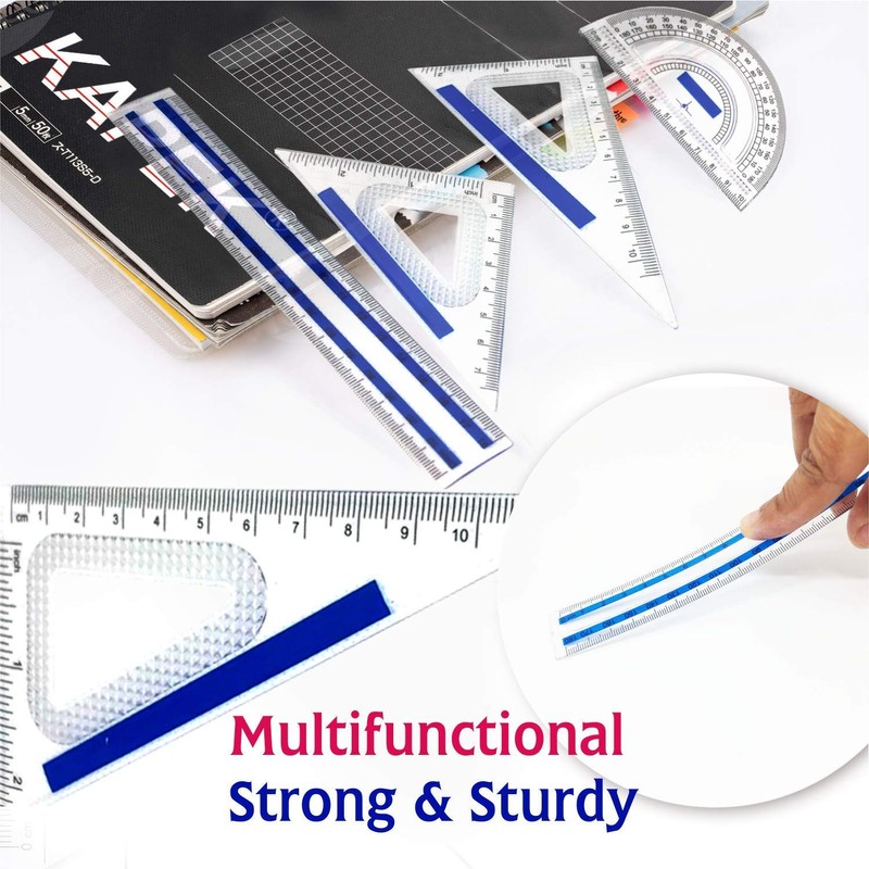 KAPEK Scientific Calculator + Math Set for Schools | 2-Line