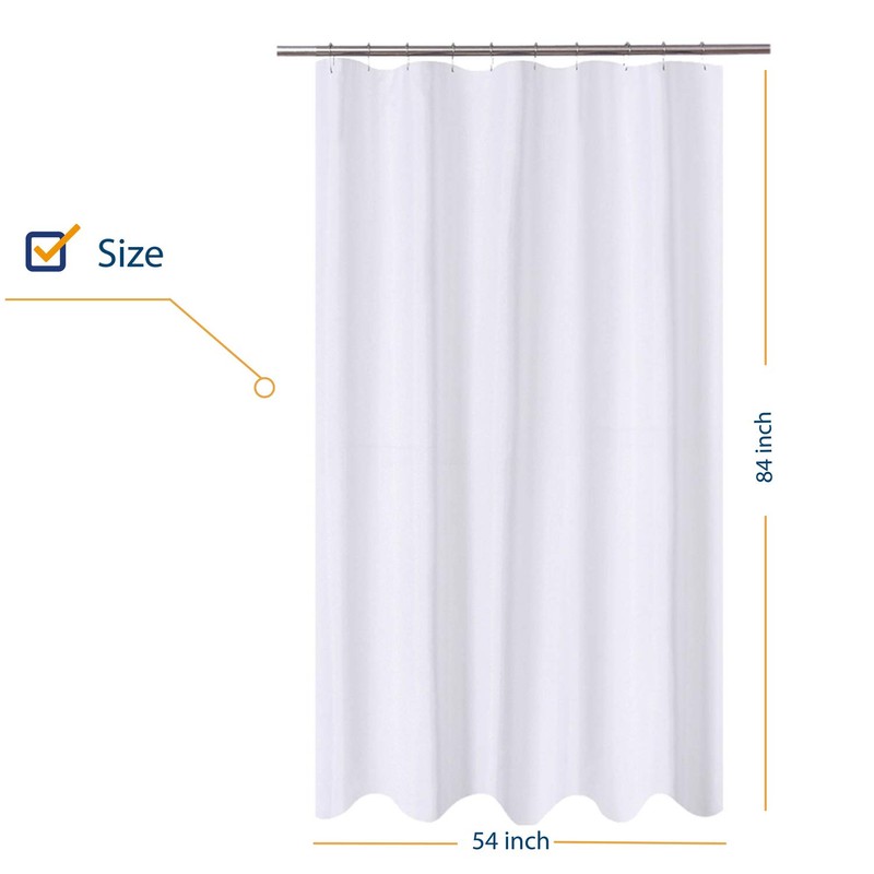 N&Y HOME Extra Long Stall Shower Curtain Liner Fabric 54