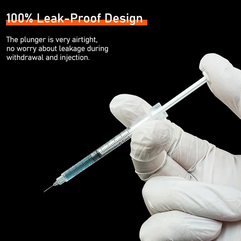 MKUCCD Syringes 30G 0.5ml/cc 5/16" (8mm) Dispensing Tools，Lab Syringes, Plastic