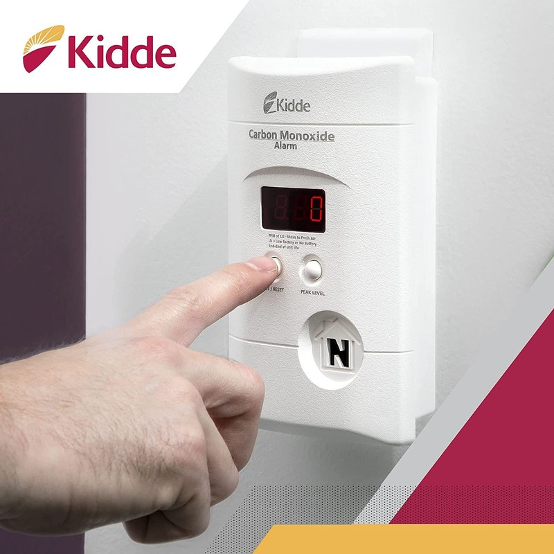 Kidde Carbon Monoxide Detector, Plug In Wall with 9-Volt Battery