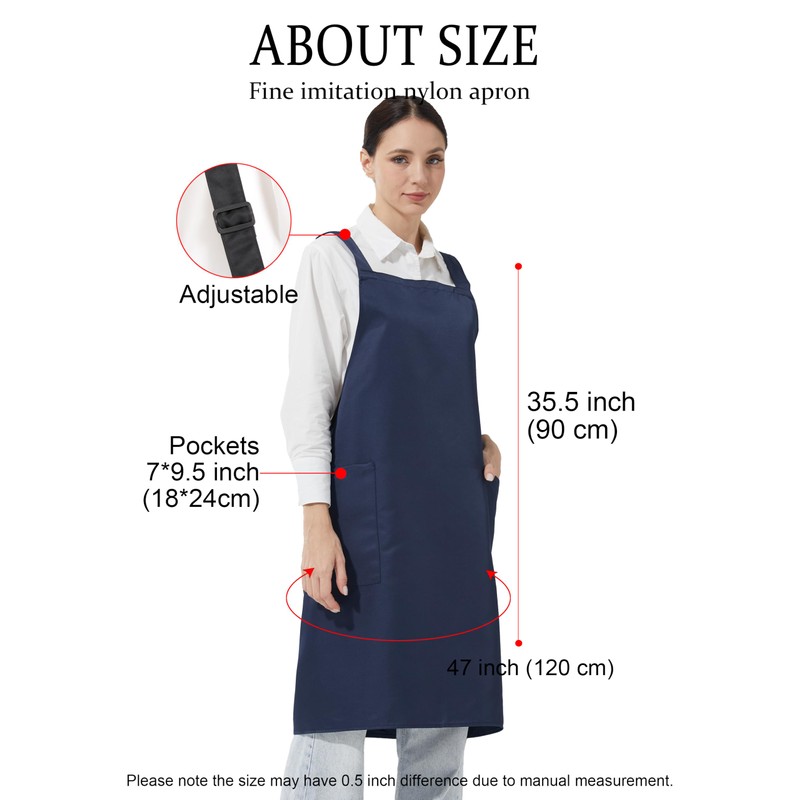 APRONNER Comfortable Water Repellent Cross Back Aprons for Women with