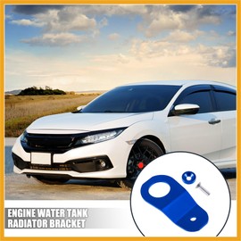 Partuto Engine Water Tank Radiator Bracket Radiator Stay Mount Bracket and Washer Kit for Honda Civic 1996-2000 Aluminum Alloy Blue 1 Set Replacement