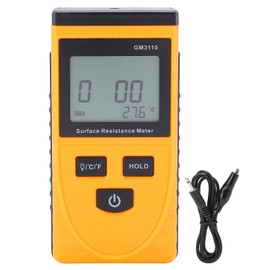 Surface Resistance Meter GM3110 – Handheld Resistance Tester with High-Definition LCD Backlight, Digital Anti-Static Surface Resistance Analyzer for ESD, Electronics Lab, Industrial Safety