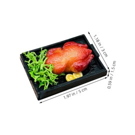 Vaguelly 3pcs Miniature Food and Scenes Mini Ducks Play House Fake Roasted Chicken for Crafts Imitation Goose Mini Simulation Chicken Play Goose Mini Food Model Kit Pp