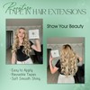 RUNATURE Tape in Hair Extensions Blonde Hair for Women Color