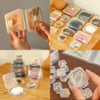 Aoktorkit 5PCS Square Transparent Plastic Organizer;6.4 * 6.4 * 2cm
