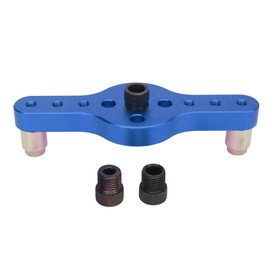 Vertical Pocket Hole Jig Aluminum Alloy Accurate Dowelling Self Centering Drill Guide for Woodworking Blue