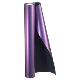 HARFINGTON HTV Heat Transfer Vinyl 11.8" x 15ft Roll PU Bright Golden Charm Purple Iron on Vinyl for All Cutter Machine, Easy to Cut & Weed