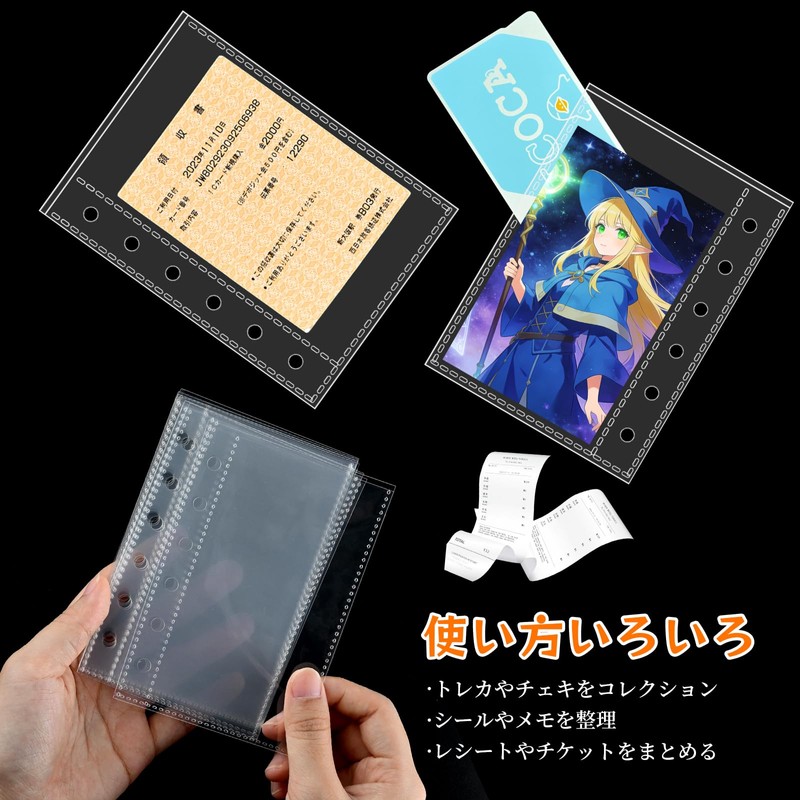 Nixrete a7 Mini Refills, 6 Holes, 20 Sheets, Clear, Cute,