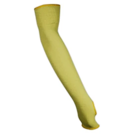 MAGID KEV14TSF CutMaster Kevlar Machine Knit Protective Sleeves with Thumb and Bar Tacked Finger Slots, Yellow, 14" Length, 6-12 Months