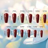 24Pcs Summer Flower Press on Nails Leaves Acrylic Long Coffin