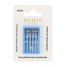 BOHIN France Anti-Glue Quilting Machine Needles - Sewing Machine Needles for Thicker Patchwork and Quilting Projects, NM 90-14 - 5 Needles