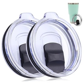 Tapas de 20oz - Juego de 2, Cierre Magnético Negro, Tapa Magnética Antivuelco, Compatible con las Tazas Clásicas de Acero Inoxidable, Tapa a Prueba de Salpicaduras y Salpicaduras (Magnetismo)