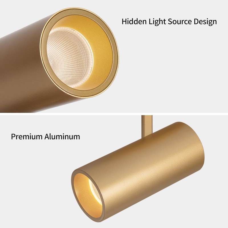 Aisilan 9W LED Gold Directional Dimmable Ceiling Spotlight Indoor, Anti-Glare