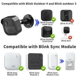 Camera Mount for Blink Outdoor 4 (4th Gen) and Blink Outdoor (3rd Gen), 5 Pack Weatherproof Protective Housing and 360 Degree Adjustable Mount with Sync Module Mount (White, 5 Pack)