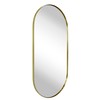 TEHOME Brushed Gold Oval Bathroom Mirror 20x40'' Pill Shaped Oblong