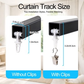 AuraCyzirine Black Adjustable Shower Curtain Rod 35-62 Inch,180° Rotatable Ends, Aluminum Shower Curtain Pole for Living Room, Bedroom, Bathtub, Stall