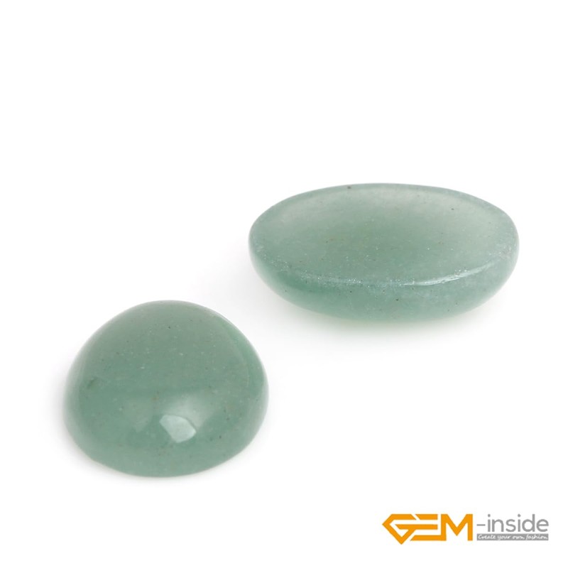 GEM-Inside Aventurine Gemstone Cabochon for Jewelry Crystal Flat Back Oval